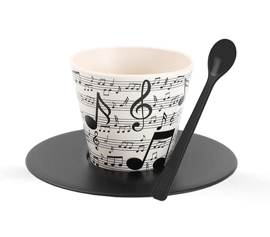 Set tazzina, piattino e cucchiaino in rpet music - Solo € 10.99! Acquista ora su ALLAN&DAYLE