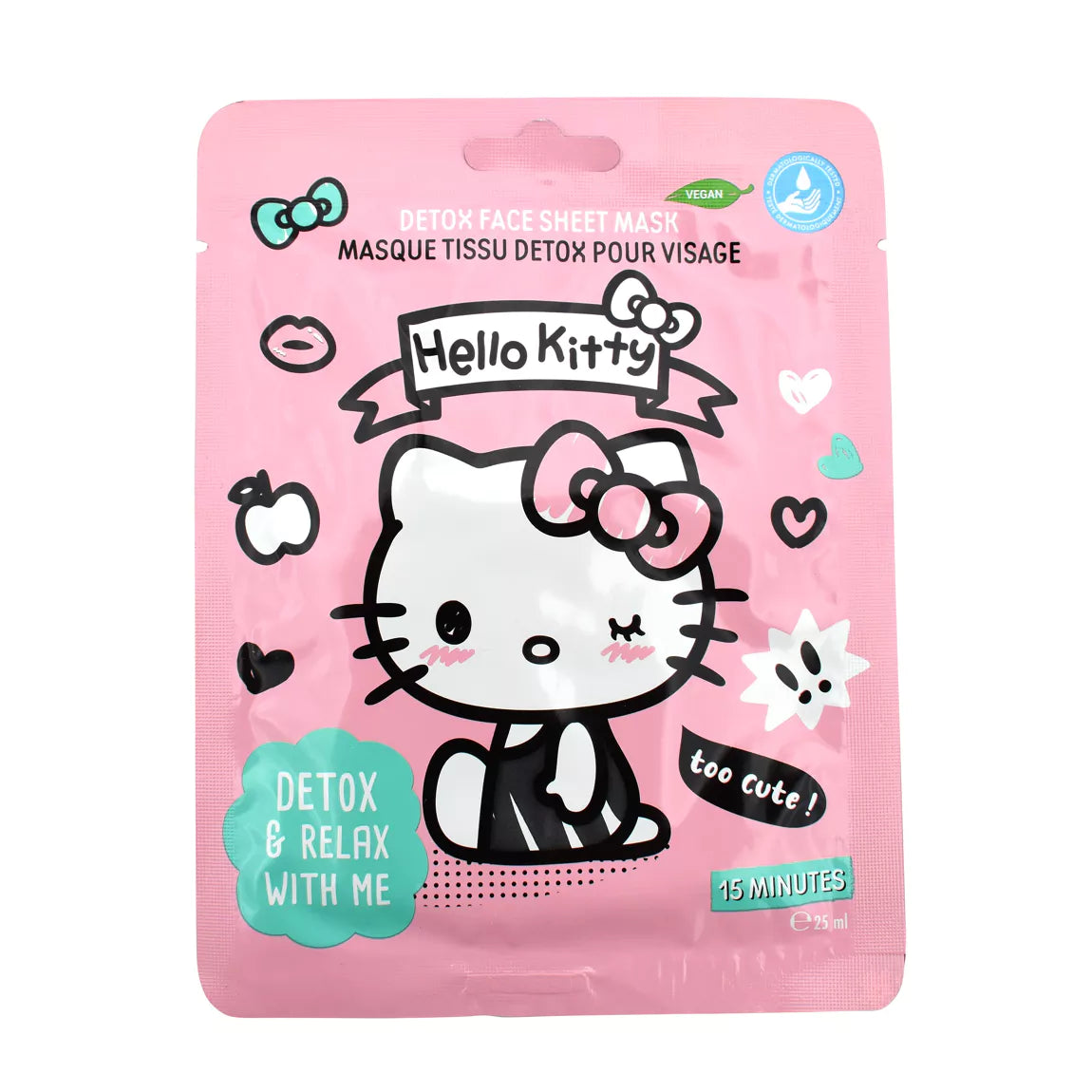 Detoxifying Hello Kitty fabric face mask