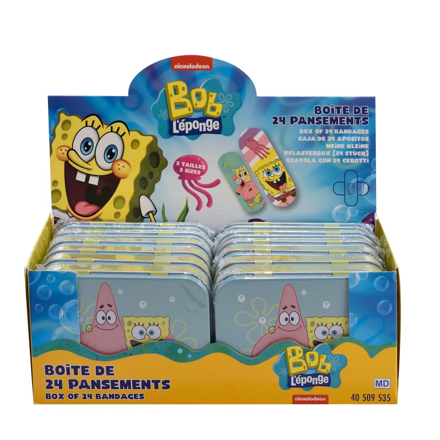 Cerotti SpongeBob con scatola metallica