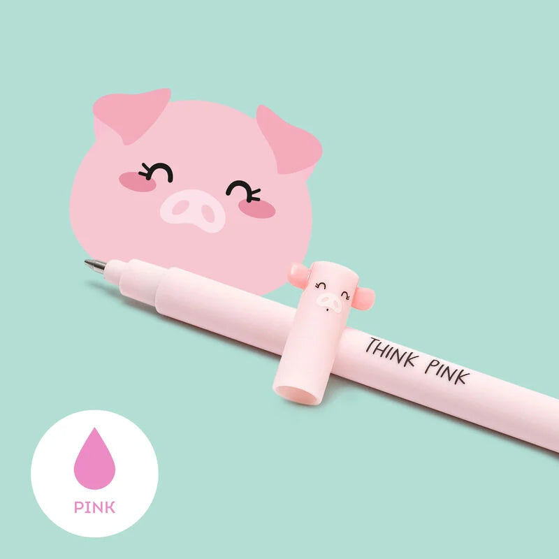 Penna gel cancellabile Pig