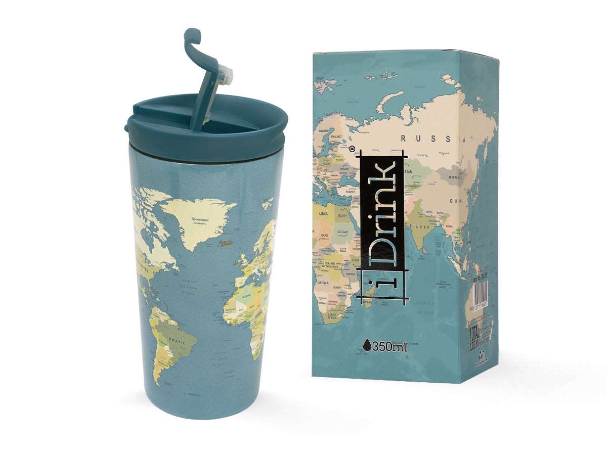 Travel mug blue maps 350 ml - Solo € 15.99! Acquista ora su ALLAN&DAYLE 