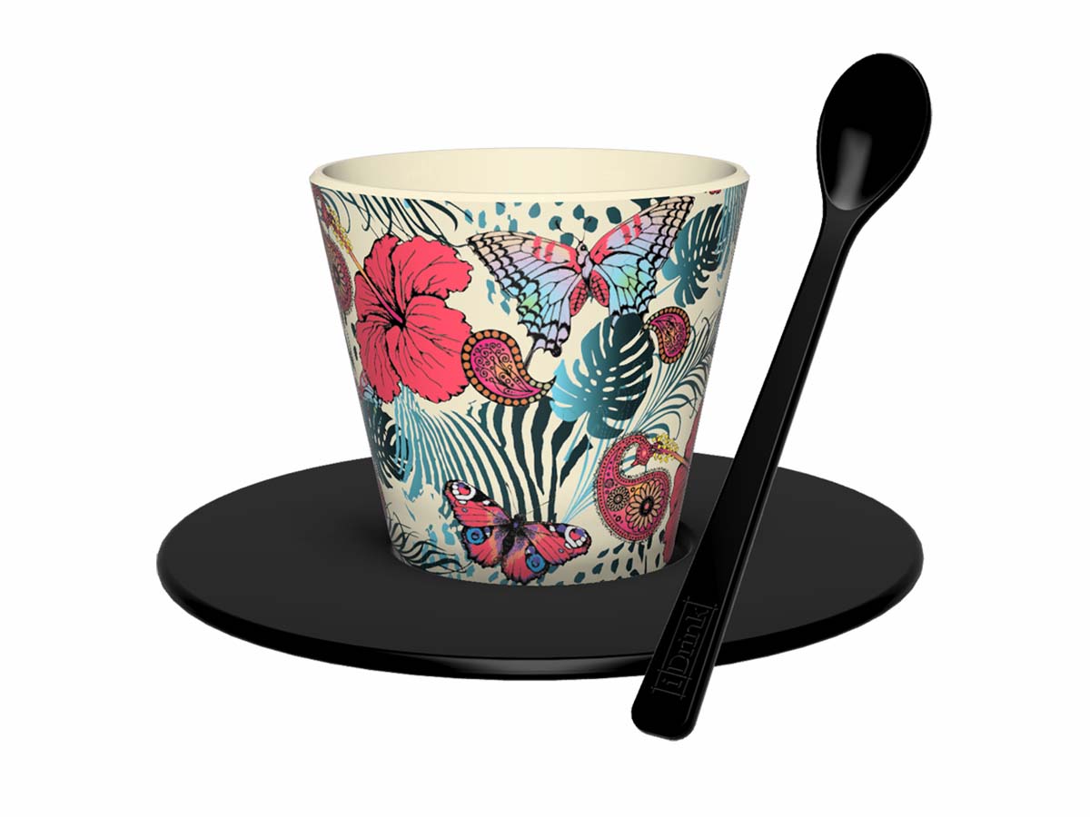 Set tazzina, piattino e cucchiaino in rpet Butterfly - Solo € 10.99! Acquista ora su ALLAN&DAYLE 