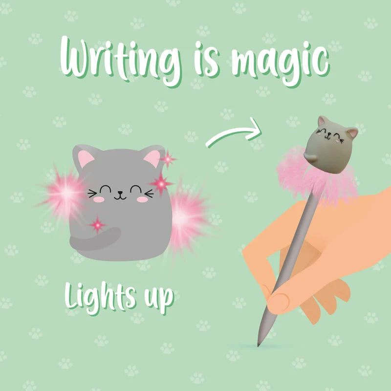 Penna a Sfera Luminosa - Grey Cat