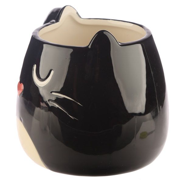 Tazza in Ceramica a Forma di Gatto Nero - Feline Fine