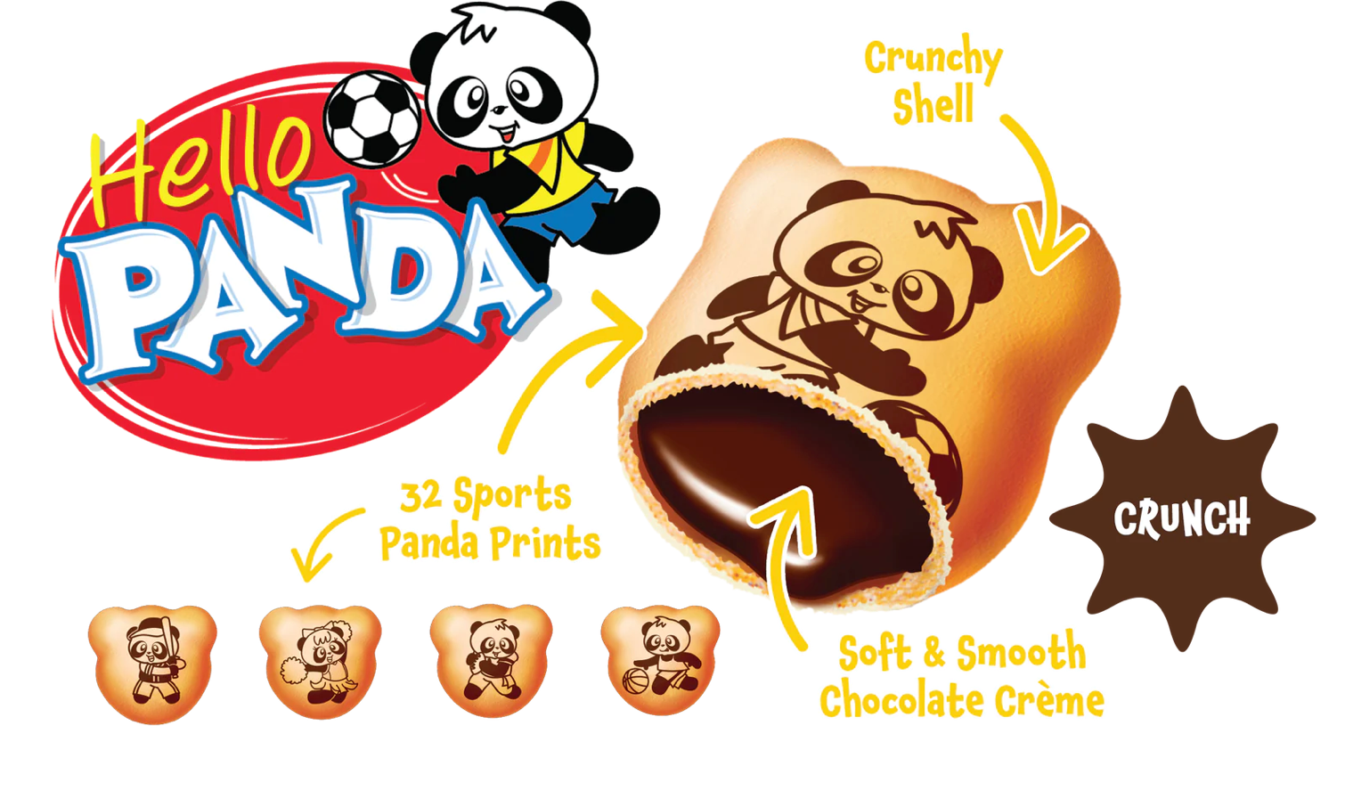 Biscotti Meiji Hello Panda al doppio Cioccolato