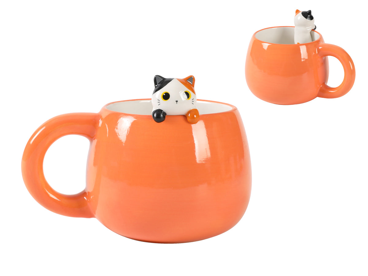 Tazza in Ceramica con charm Orange cat